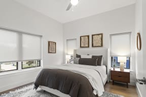 One and two bedroom apartment homes with large Windows at G at Market in Bentonville, AR