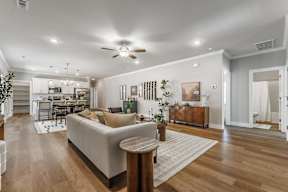 Two and three-bedroom townhomes featuring premium appliances, LVT flooring, garages, custom countertops, custom cabinetry and more at Hawthorne Grove in Rogers, AR