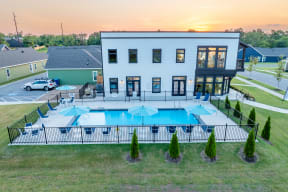 Outdoor pool at Hawthorne Heights in Bentonville, AR