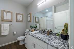 Bathroom with Granite Countertops at The Boulevard in Joplin, MO