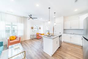 Living Room with premium lighting package at The Grove in Rogers, AR