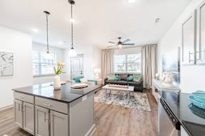 Kitchen island at The Grove in Rogers, AR