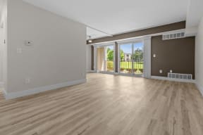 a large room with many different pictures on the wall royalty free illustration
