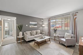 Living Room at Residences at Grand Blanc Apartments - Grand Blanc, MI, Michigan