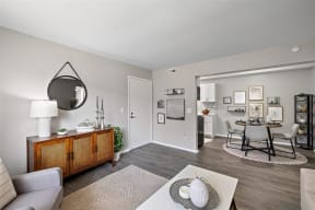 Living Room With Kitchen at Residences at Grand Blanc Apartments - Grand Blanc, MI, Grand Blanc Twp, Michigan