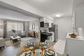 Dining And Kitchen at Residences at Grand Blanc Apartments - Grand Blanc, MI, Grand Blanc Twp