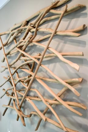 a group of wood sticks on a table