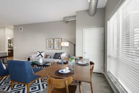 Open and bright living space at Nuvelo at Parkside