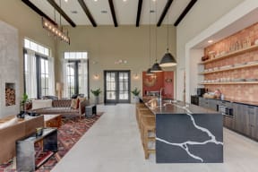 Clubhouse Kitchen and Lounge in 78747 at Three Hills