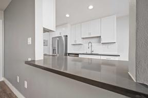View of the Kitchen at Los Robles Apartments in Pasadena