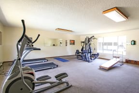 Fitness room with treadmills.