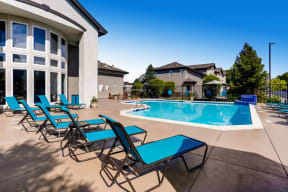 Apartments Denver - Allure - Pool Area with Lounge Chairs