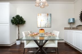 Dining area at Barrington Place, Rancho Cucamonga, California