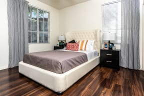 Hardwood Flooring, Large Windows, and White Walls at Barrington Place, Rancho Cucamonga, CA, 91739