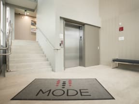 Entry to elevator at MODE, California, 94403