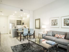 Dining and living area at MODE, San Mateo, 94403
