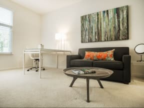 Living and office area at MODE, California