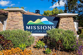 Sign at Missions at Chino Hills Apartments, Chino Hills, CA