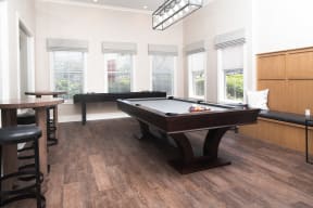 Billiards table in clubroom at Missions at Chino Hills, Chino Hills, CA 91709