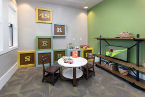 Community kid's room with TV and toys