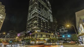 12 Central Square Building Exterior at Night