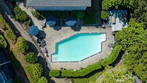 Copper Ridge Apartments in Renton, Washington Aerial View of Pool