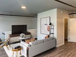 Geo Staged Loft with Sofa and Storage