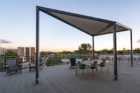 Rooftop Shaded Patio at Copestone Apartments, Idaho