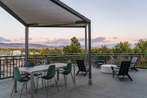 Rooftop Patio And Chairs at Copestone Apartments, Garden City Idaho