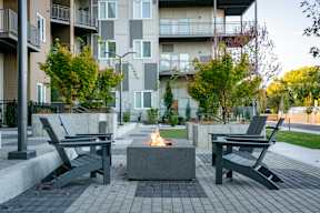 Courtyard Firepit Patio at Copestone Apartments, Garden City, ID
