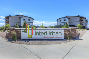 a sign that says interurban apartment homes at InterUrban Apartments, Billings, MT