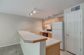 Kitchen with appliances at River Walk Apartments, Boise, 83702