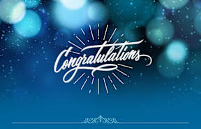 A congratulatory image with the word "Congratulations" written in cursive.