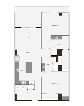 Two Bedroom Two Bathroom