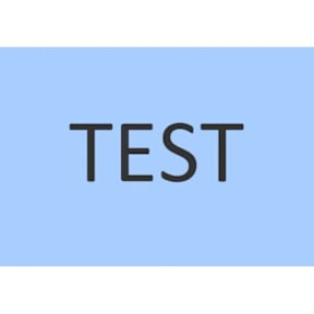 the logo of test on a blue background
