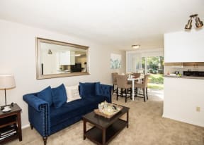 Model Living Room & Dining Area at Sir Charles Court Apartments, Beaverton, OR