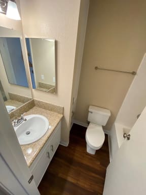 One of two full bathrooms in each Grande Vista apartment.