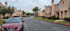 Gated Palos Verdes Village Townhomes street.