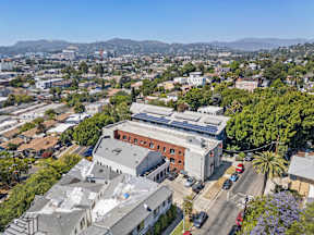 Aerial view of Hoover Apartments.