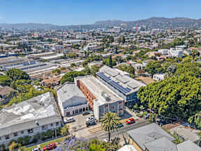 Aerial view of Hoover Apartments.