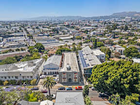 Aerial view of Hoover Apartments.