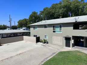 Back of Edison Apartments in Burbank, California.