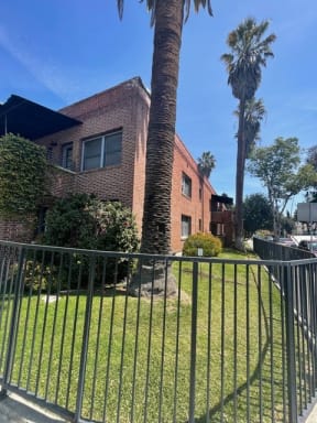 Corner view of the property at The Villas Apartments in Pasadena, CA.