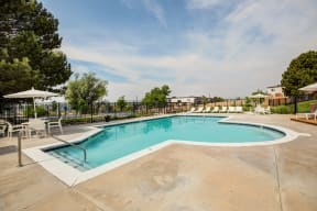 the swimming pool at our apartments