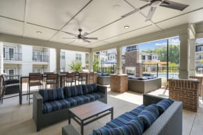Outdoor longue couches and chairs
