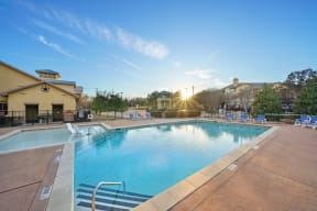 the swimming pool at our apartments