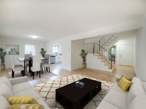 Living Room With Kitchen at Atlantic Pointe Apartments, New Jersey, 07716