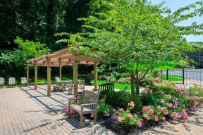 Shaded Patio at Atlantic Pointe Apartments, New Jersey