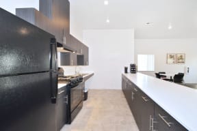 Senator Conness Apartments Community Room with Kitchen