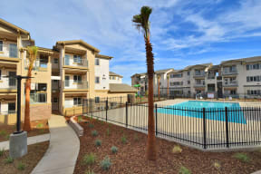 Senator Conness Apartments pool exterior
